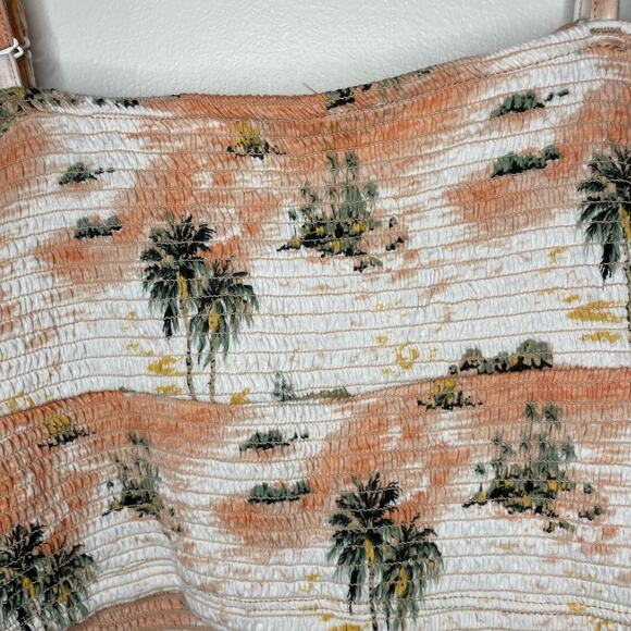 American Eagle Crop Top Women's Size XXL Tropical Print Summer Tank - Picture 4 of 7